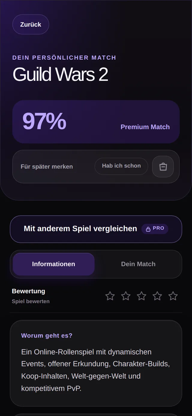Really4Me zeigt für ein Spiel 97 Prozent Match